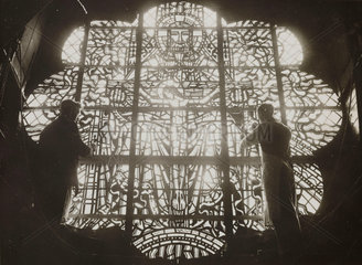 Building of Liverpool Anglican Cathedral 17 April 1934.