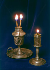 Whale oil and camphene lamps  1835-1845.