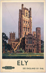 ‘Ely - See England by Rail’  BR poster  1950.