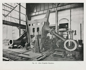 After-propeller brackets of the ‘Olympic’ White Star liner  1911.