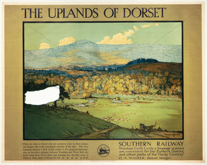 The Uplands of Dorset  SR poster  c 1920s.