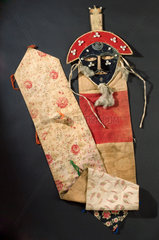Necromancer's cloth mask  Tibet  1850-1900.