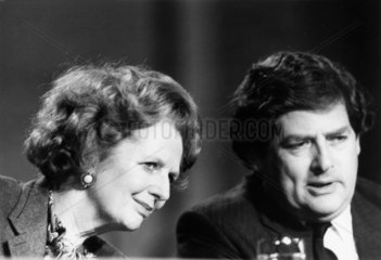 Margaret Thatcher and Nigel Lawson  British politicians  c 1980s.