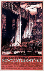 'LNER Industrial Centres - Newcastle on Tyne'  LNER poster  c 1924.