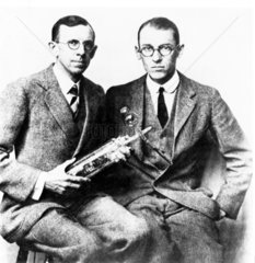 Clinton J Davisson and Lester H Germer  American physicists  c 1927.