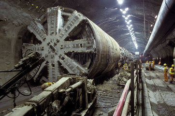 Boring machine in the Channel Tunnel  1993.