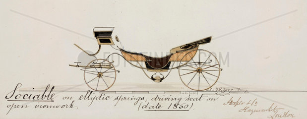 'Sociable' carriage  1850.