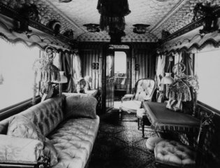 Inside Queen Victoria's saloon  c 1890.