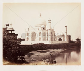 'The Taj Fom The River  Agra'  c 1865.