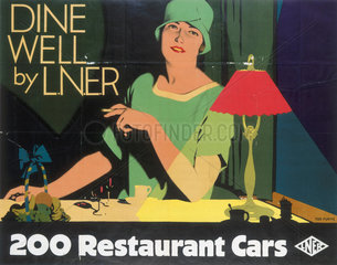 'Dine Well by LNER'  LNER poster  1935.