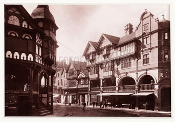'Chester  The Cross and Bridge Street'  c 1880.