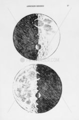 Galileo's moon drawings  1610. Drawings fro