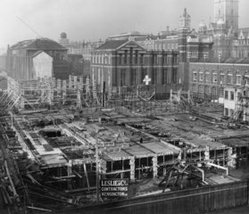 Construction of the East Block  Science Museum  London  5 November 1914.