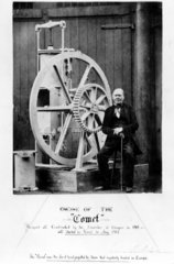 John Robertson  Scottish engineer  with the ‘Comet’ engine  c 1862.