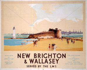 ‘New Brighton & Wallasey’  LMS poster  1923-1947.