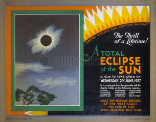 ‘A Total Eclipse of the Sun'  LMS poster  1927.