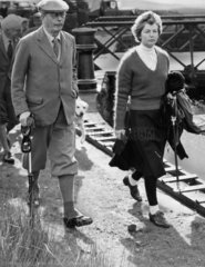 Harold Macmillan and the Duchess of Devonshire  Yorkshire  August 1961.