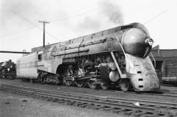 Hudson class locomotive on the New York Central line  USA  1941.
