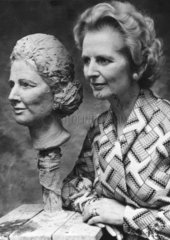 Margaret Thatcher and sculpture  June 1975.