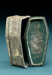 Lead tobacco jar  English  1790-1830.