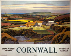 'Cornwall'  GWR/SR poster  1936.