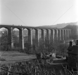 Pontcysyltte aquaduct on the Shropshire Union Canal  near Ruabon  1950.