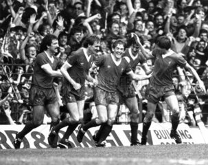 Liverpool players  16 May 1982.