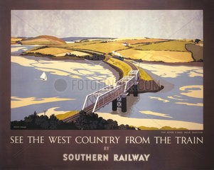 'See the West Country from the Train'  SR poster  1947.