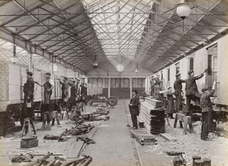 Wagon painting at Doncaster works  1916.