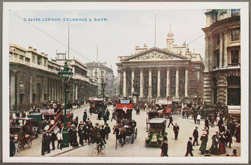 'London: Exchange And Bank'  c 1914.