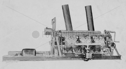 Ailsa-Craig V-12 petrol engine  1907. Featu