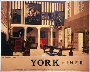 'York - The Treasurer's House'  LNER poster  1930.