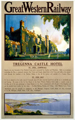 Tregenna Castle Hotel  St Ives  GWR poster  1923-1947.
