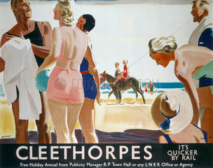 ‘Cleethorpes: It’s Quicker by Rail’  LNER poster  1923-1947.