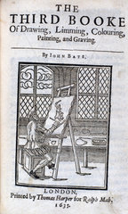 Artist painting at an easel  1635.