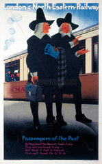 'Passengers of the Past - the Pilgrim Fathers'  LNER poster  1929.
