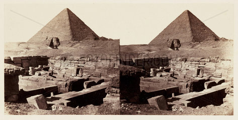 'The Great Pyramid and Head of Sphinx'  1859.