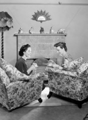Two women talking  1948.