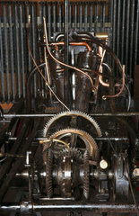 The V2-cylinder engine of a Panhard-Levassor 4 hp motor car  1894.
