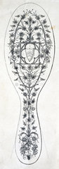 Design for a mirror back  c 1870-1875.