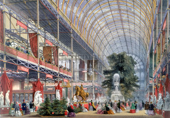 Transept of the Crystal Palace  London  1851.