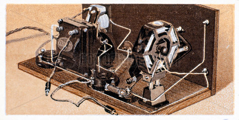 ‘How to build a two valve set’  No 22  Godfrey Philips cigarette card  1925.