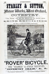 Advertisement for the ‘Rover’ safety bicycle  1888.