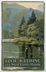 ‘Loch Katrine via West Coast Route’  LNWR/CR poster  c 1910.
