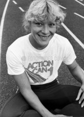 Shirley Strong  British athlete  May 1984.