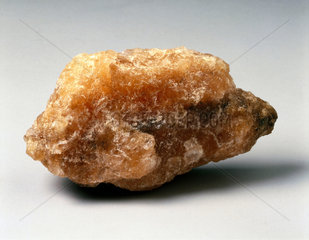 Halite rock salt containing Haloarcula bacteria.