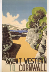 'Go Great Western to Cornwall'  GWR poster  1932.