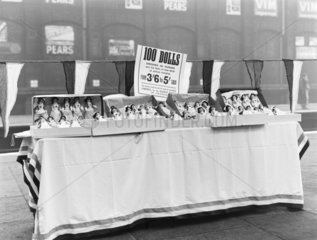 Dolls for sale at Liverpool Exchange Station  1916.
