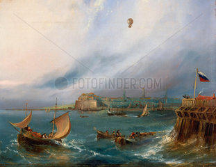 The first balloon crossing of the English Channel  7 January 1785.