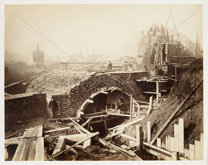 St Pancras station construction  c 1867